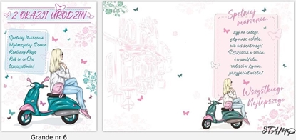 Attēls no Stamp Karnet Grande + koperta wzór nr 06 Urodziny