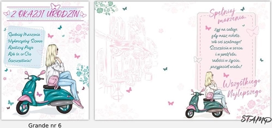 Picture of Stamp Karnet Grande + koperta wzór nr 06 Urodziny