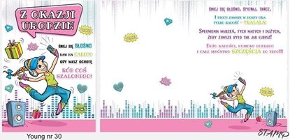 Attēls no Stamp Karnet Young B6 + koperta wzór nr 30 Urodziny