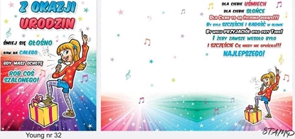 Attēls no Stamp Karnet Young B6 + koperta wzór nr 32 Urodziny