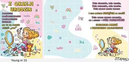 Attēls no Stamp Karnet Young B6 + koperta wzór nr 33 Urodziny