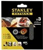 Изображение Slīpēšanas siets Stanley; 125 mm; P80/P120/P240; 3 gab.