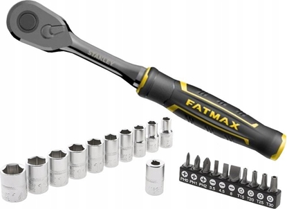 Picture of Stanley ST.ZESTAW Z GRZECHOTKA 1/4" 120T NASADKAMI I BITAMI