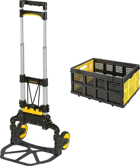 Picture of Stanley Stanley Wózek transportowy aluminiowy skadany 60kg (SXWTD-FT501) + Skadana skrzynia do wózków transportowych 25kg SXWT-FT505