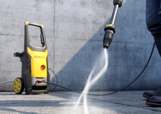 Picture of STANLEY SXPW14PE High Pressure Washer with Patio Cleaner (1400 W, 110 bar, 390 l/h) | Stanley Pressure Washer | 1400 W | 110 bar | 390 l/h