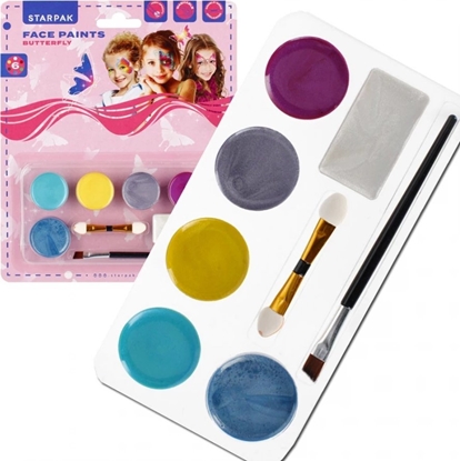 Attēls no Starpak FARBY DO TWARZY 6KOL AKC MOTYL STK B/C 12/144