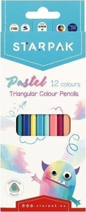 Attēls no Starpak KREDKI OLO 12KOL/180 TROJ PASTEL STK 12/144