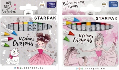 Attēls no Starpak Kredki wiecowe woskowe Starpak 12 szt balerina