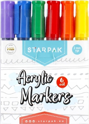 Attēls no Starpak MARKER AKRYL 6KOL OKR STK WB 12/72