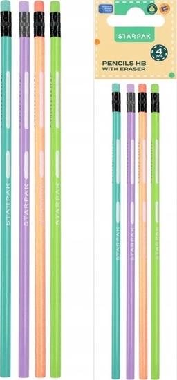 Picture of Starpak OLOWEK Z GUM HB TRJ PASTEL STK PBH OP4 36/432