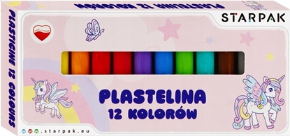 Attēls no Starpak PLASTELINA 12KOL UNICORN 1STK PUD 1/40