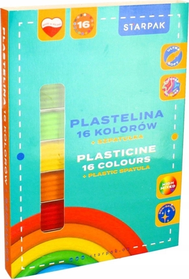 Picture of Starpak PLASTELINA 16KOL FALISTA SZPATULKA STK PUD 1/40