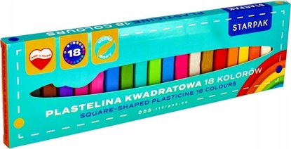 Attēls no Starpak PLASTELINA 18KOL KWADR STK PUD 1/40
