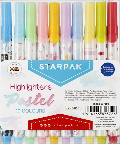 Picture of Starpak ZAKRESLACZ 10KOL PASTEL STK ETUI 12/144