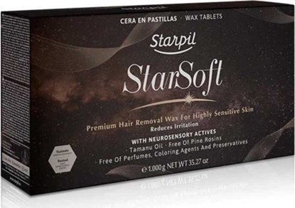 Attēls no Starpil emoje temperatroje besilydantis vakas depiliacijai Starpil StarSoft Wax Tablets, ypa jautriai odai, 1kg