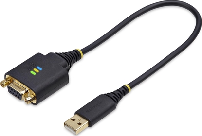 Изображение StarTech 1P1FFCN-USB-SERIAL kabel równolegy Czarny 0,3 m USB Typu-A DB-9