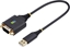 Picture of StarTech 1P1FFC-USB-SERIAL kabel równolegy Czarny 0,3 m USB Typu-A DB-9