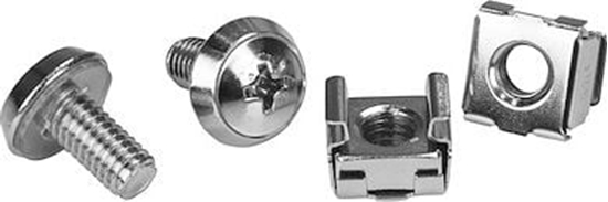 Изображение StarTech Zestaw rub M6 x 12mm + nakrtki klatkowe 20 szt. (CABSCRWM620)