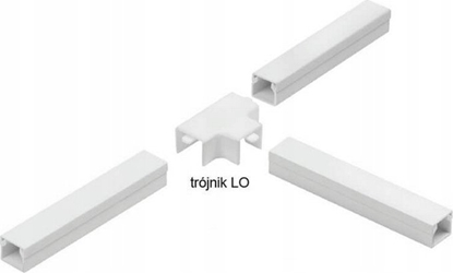Picture of STASISKI Osprzt do listew elektroinstalacyjnych, trójnik BIAY LO 14x14 (1szt.)