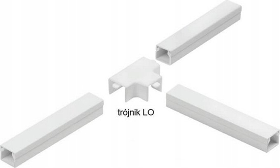 Picture of STASISKI Osprzt do listew elektroinstalacyjnych, trójnik BIAY LO 14x14 (1szt.)