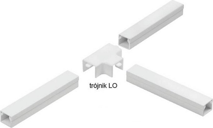 Picture of STASISKI Osprzt do listew elektroinstalacyjnych, trójnik BIAY LO 20x14 (1szt.)