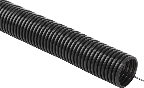 Изображение STASISKI Rura instalacyjna gitka karbowana, peszel PVC, UV, 320N z pilotem 16/12 25m
