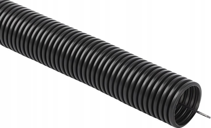 Picture of STASISKI Rura instalacyjna gitka karbowana, peszel PVC, UV, 320N z pilotem 20/16 25m