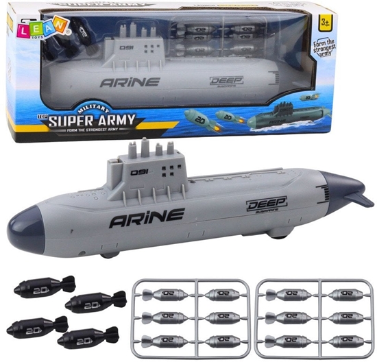 Picture of Statek ód Podwodna Strzelajca Torpedami Napd Szara 28cm LEAN Toys