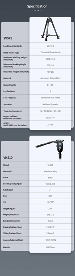 Picture of Statyw Sirui Sirui Pro Video Tripod Kit Rapid SVS75+VHS10