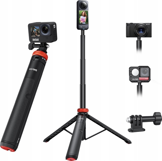 Изображение Statyw UUrig Statyw Do Telefonu Aparatu Kamery Wysoki 132cm + Adapter Gopro / Gwint 1.4" / Uurig / Tp-03 / A0009