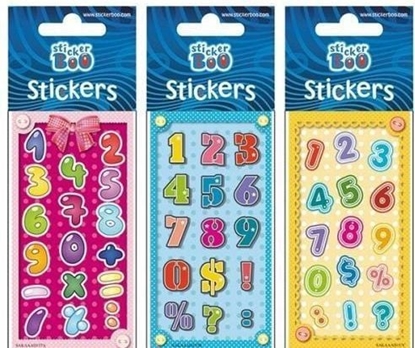 Attēls no Sticker BOO Naklejki silver cyferki2 (246507)