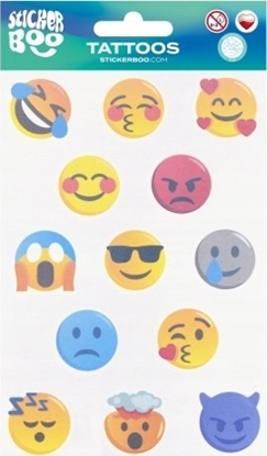 Attēls no STICKERBOO TATUAZ EMOTIKONY 100X175 S-BOO B/C 1/1000