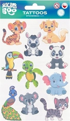 Attēls no STICKERBOO TATUAZ ZWIERZETA 100X175 S-BOO B/C 1/1000