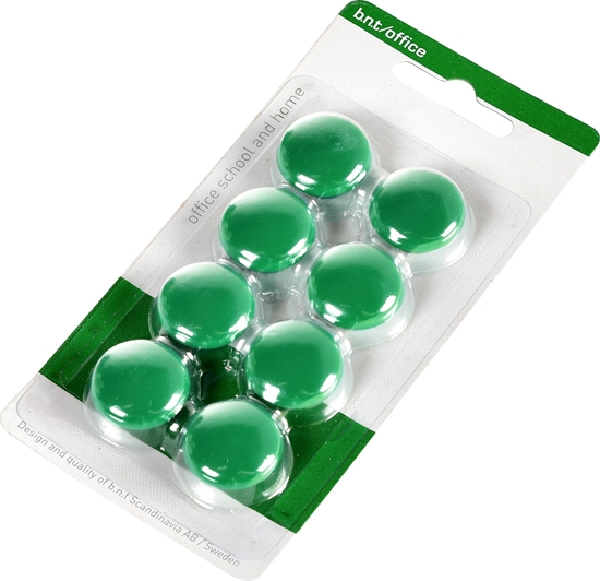 Picture of Stickn Magneter bnt grøn Ø20mm blister 8stk/pak - (8 stk.)