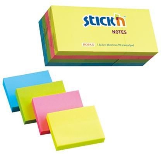 Picture of Stickn Notes samoprzylepny Neon mix 4 kolory (240564)