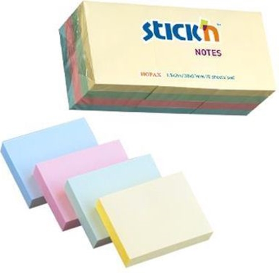 Изображение Stickn Notes samoprzylepny Pastel mix 4 kolory (240568)