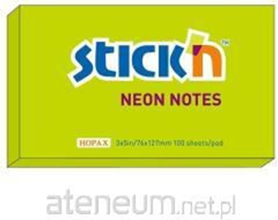 Изображение Stickn Notes samoprzylepny zielony neon (205542)
