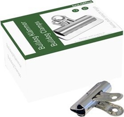 Attēls no Stickn Papirklemme stål bnt 57mm bulldog 12stk/pak - (12 stk.)