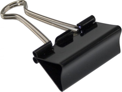 Attēls no Stickn Papirklemme stål bnt sort 30mm foldback 12stk/pak - (12 stk.)
