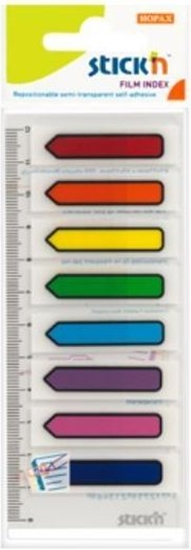 Picture of Stickn Zakadki indeks. samoprz. mix 8 kol. neon strzaki (155310)