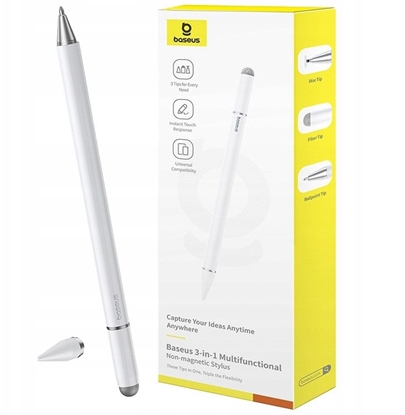 Изображение Stylus Baseus Smooth Writing III 3w1 rysik pasywny - wersja niemagnetyczna - biay
