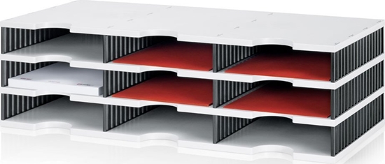 Picture of Styro styro Styrodoc Sortierstation DIN C4 9 -Fach grau/schwarz