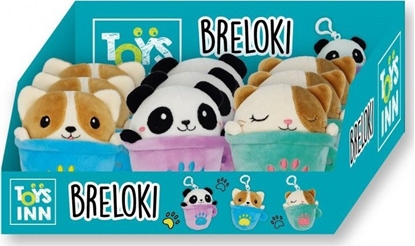 Picture of Stnux Brelok pluszowy kubek zwierztko mix 9 sztuk display