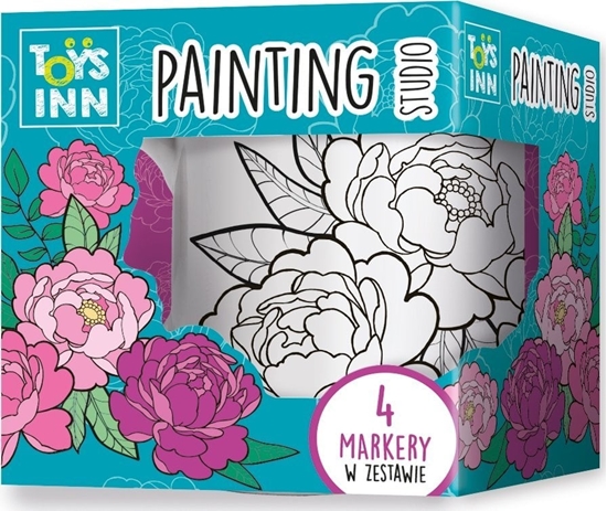 Picture of Stnux Kubek do kolorowania kwiaty Peonie