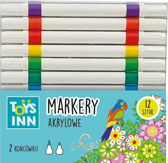 Изображение Stnux Markery akrylowe dwie koncówki 12 sztuk
