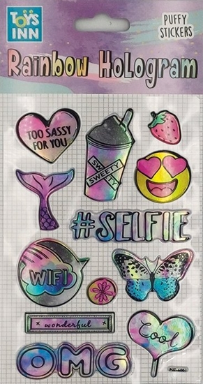 Изображение Stnux Naklejki rainbow hologram - selfie 8417 STNUX p6