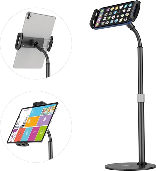 Изображение Stojak Wozinsky Wozinsky stojak na tablet i telefon na biurko czarny (WTHBK4)