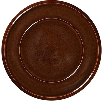 Picture of STONE Talerz paski r. 28 cm bursztynowy