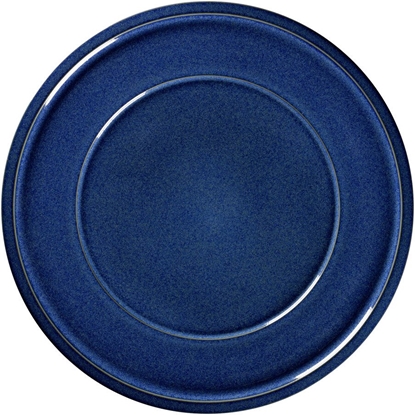 Picture of STONE Talerz paski r. 28 cm kobaltowy