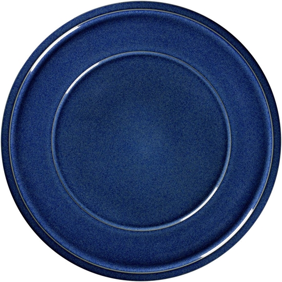 Picture of STONE Talerz paski r. 28 cm kobaltowy